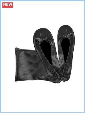Foldable Ballet Flats for Women Portable Travel Wedding Dance Shoes with Pouch